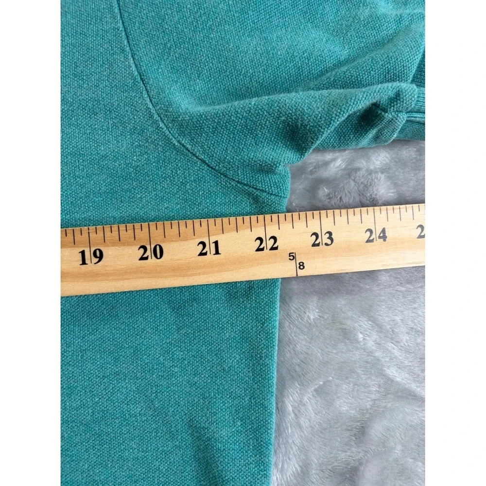 Polo Ralph Lauren Classic Fit Men's Shirt L Green Two-button Placket